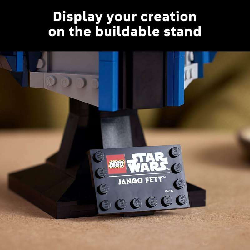 LEGO Star Wars Jango Fett Helmet - DIY Model Kit for Adults 18+ - Collectible Building Set - Room Decor Idea for Attack of The Clones Fans - Gift for Father's Day - 75408 - Image 5