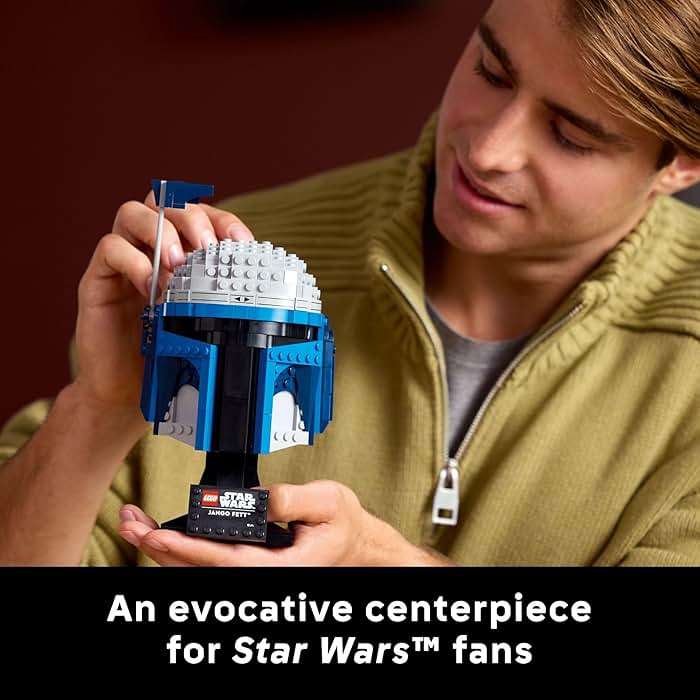LEGO Star Wars Jango Fett Helmet - DIY Model Kit for Adults 18+ - Collectible Building Set - Room Decor Idea for Attack of The Clones Fans - Gift for Father's Day - 75408 - Image 6