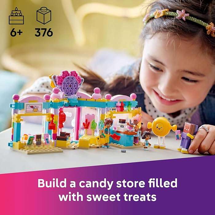 LEGO Friends Heartlake City Candy Store Building Toy - Pretend Playset for Kids, Girls & Boys, Ages 6+ - Gift for Birthdays - W/ 2 Minidolls, a Micro-Doll, and a Cat Figure - 42649 - Image 2