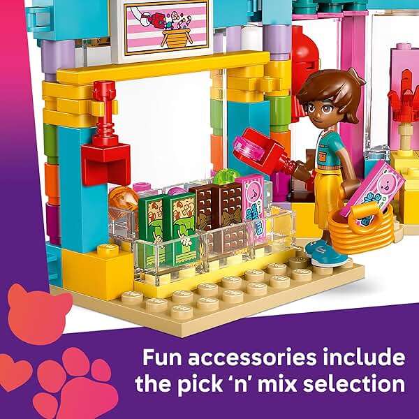 LEGO Friends Heartlake City Candy Store Building Toy - Pretend Playset for Kids, Girls & Boys, Ages 6+ - Gift for Birthdays - W/ 2 Minidolls, a Micro-Doll, and a Cat Figure - 42649 - Image 3