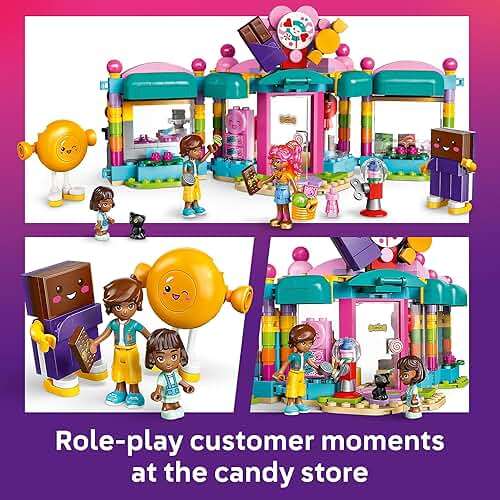 LEGO Friends Heartlake City Candy Store Building Toy - Pretend Playset for Kids, Girls & Boys, Ages 6+ - Gift for Birthdays - W/ 2 Minidolls, a Micro-Doll, and a Cat Figure - 42649 - Image 5