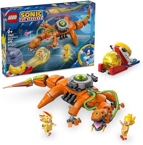 LEGO Sonic The Hedgehog Super Shadow vs. Biolizard, Gamer Gift for Boys and Girls, Fun Collectible Playset for Kids and Video Game Character Fans Who Love Action Toys 77003 - Image 1