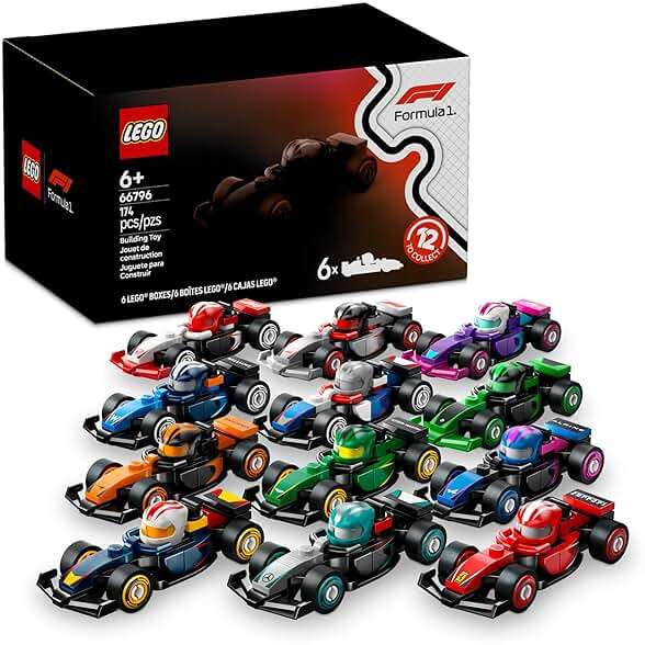 LEGO F1 Collectible Race Cars, 6 Pack - Building Set for Boys & Girls, Ages 6+ - Birthday Party Favor or Gift - Mystery Box W/Surprise F1 Car Toys - Travel Toys for Kids - 66796 - Image 1