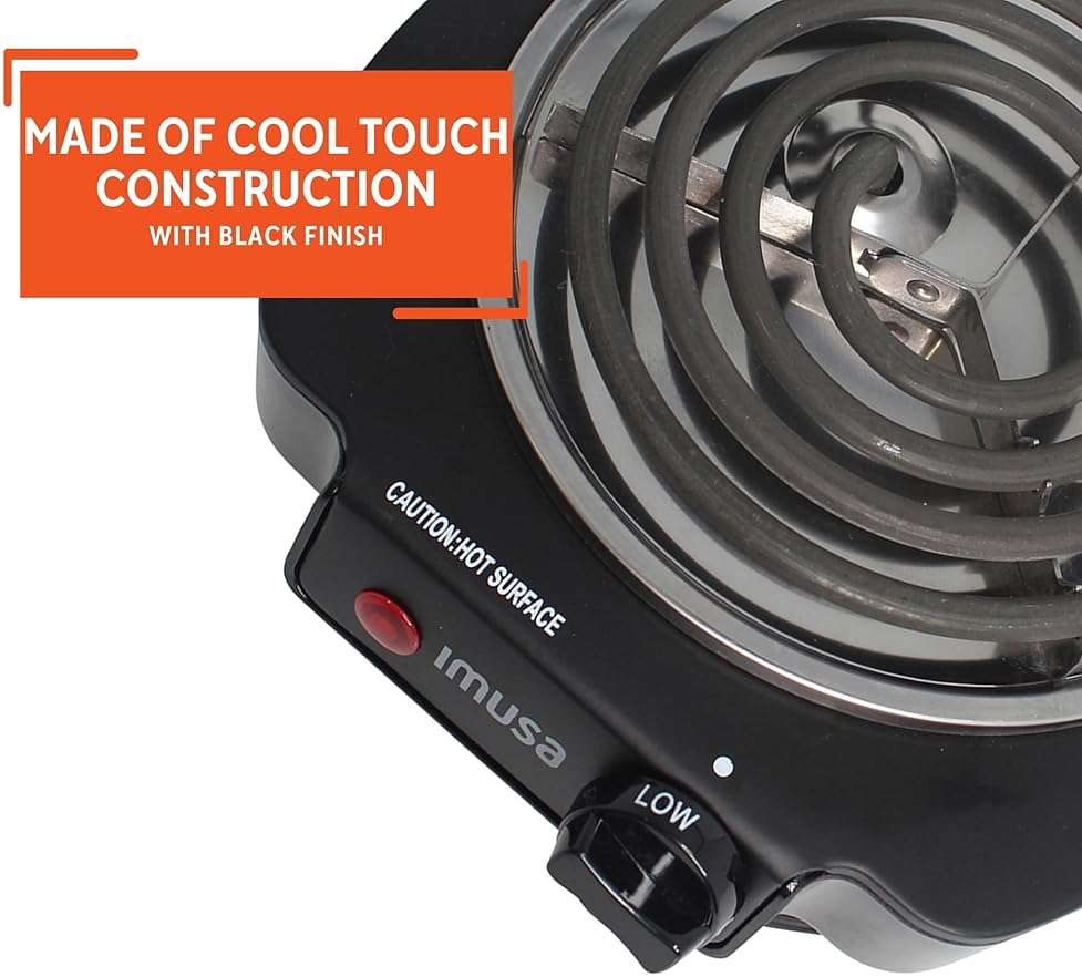 IMUSA Single Electric Burner, Black - Image 4