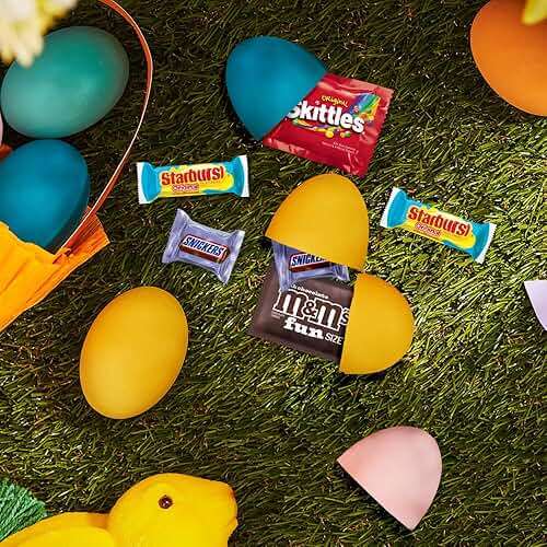 M&M'S, SKITTLES Original, SNICKERS, MILKY WAY & STARBURST Chocolate and Fruity Easter Candy for Easter Baskets and Eggs, 27.27 Ounce Bag - Image 6