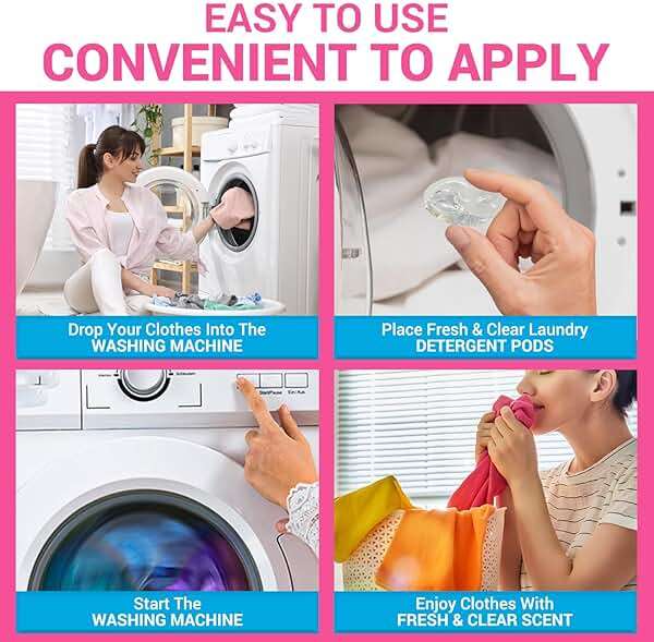 WBM Home Laundry Detergent Pods, 32 Count | Fresh & Clear Unscented | Laundry Pods 10x Ultrapower Cleaning With Color Protection and Eco-Friendly Packaging - Image 6