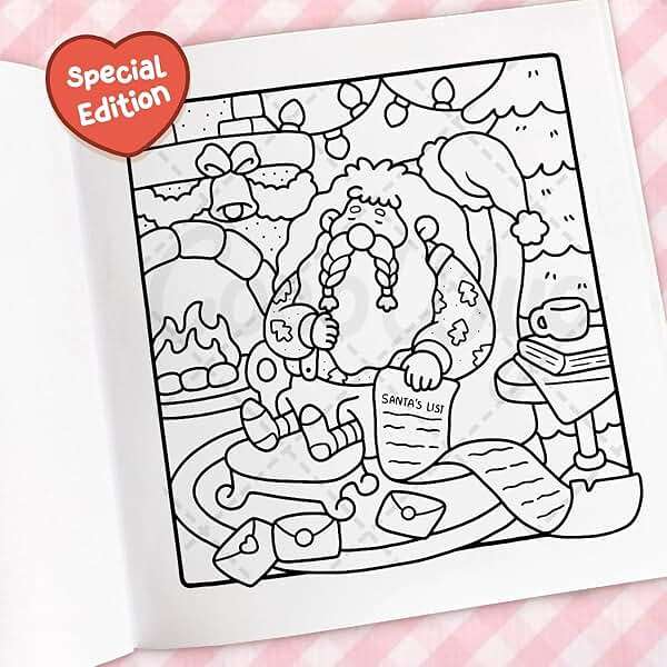 Cozy Christmas: Coloring Book for Adults and Kids (Cozy Spaces Coloring) - Image 2