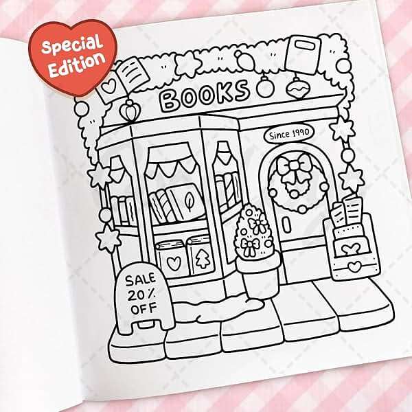 Cozy Christmas: Coloring Book for Adults and Kids (Cozy Spaces Coloring) - Image 10
