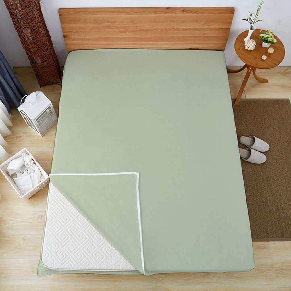 Green,120x190cm/47x75,Traditional Japanese Futon Cover Shikibuton Floor Futon Mattress Soft Skin-Friendly Protective Cover with Zipper Dust Cover Machine Wash Up to 3-8cm Deep - Image 2