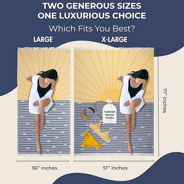 Barine Turkish Beach Towel - Large 36 x 71 | Quick Dry Beach Towel is Essential for Enjoying A Day at The Beach | Sand Free Beach Towels for Clean and Comfortable Experience (Sunset, Large) - Image 2