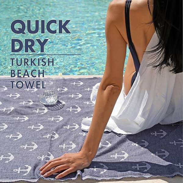 Barine Turkish Beach Towel - Large 36 x 71 | Quick Dry Beach Towel is Essential for Enjoying A Day at The Beach | Sand Free Beach Towels for Clean and Comfortable Experience (Sunset, Large) - Image 4