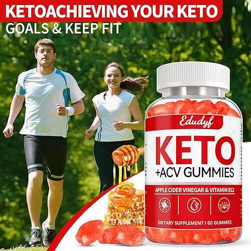 EDUDYF Keto ACV Gummies - 60 Count Gluten-Free, Gelatin-Free Apple Cider Vinegar Gummies with B12 for Keto Support, Vegetarian, Unique Flavor, Convenient Bottled Supplement for Men & Women - Image 5