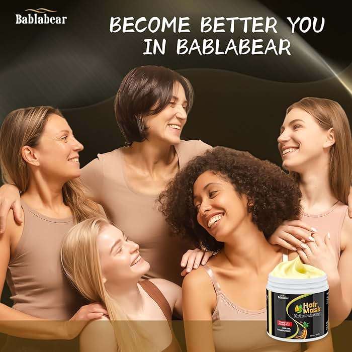 Bablabear Hair Mask for Damaged Hair,Hair Treatment for Color Treated Hair Deep Conditioner,Mascarilla Para El Cabello for Dry/Frizzy Hair.Moisturizer and Adds Shine.Hair Care for Curly Hair.500ml - Image 6
