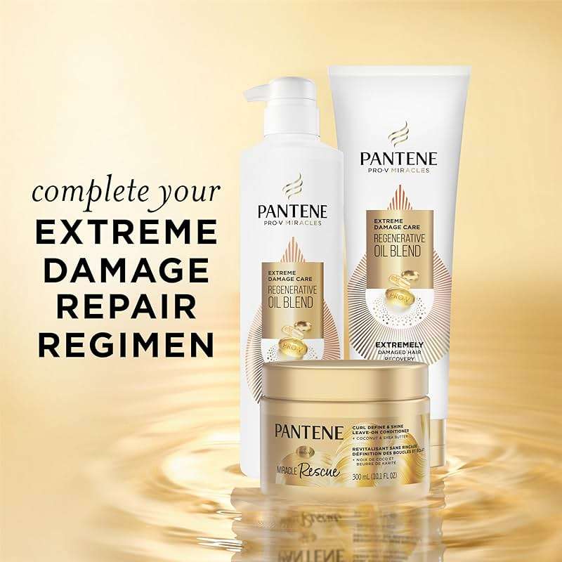 Pantene Miracle Rescue Curl Define & Shine Leave-On Conditioner, 10.1 FL OZ - Image 7