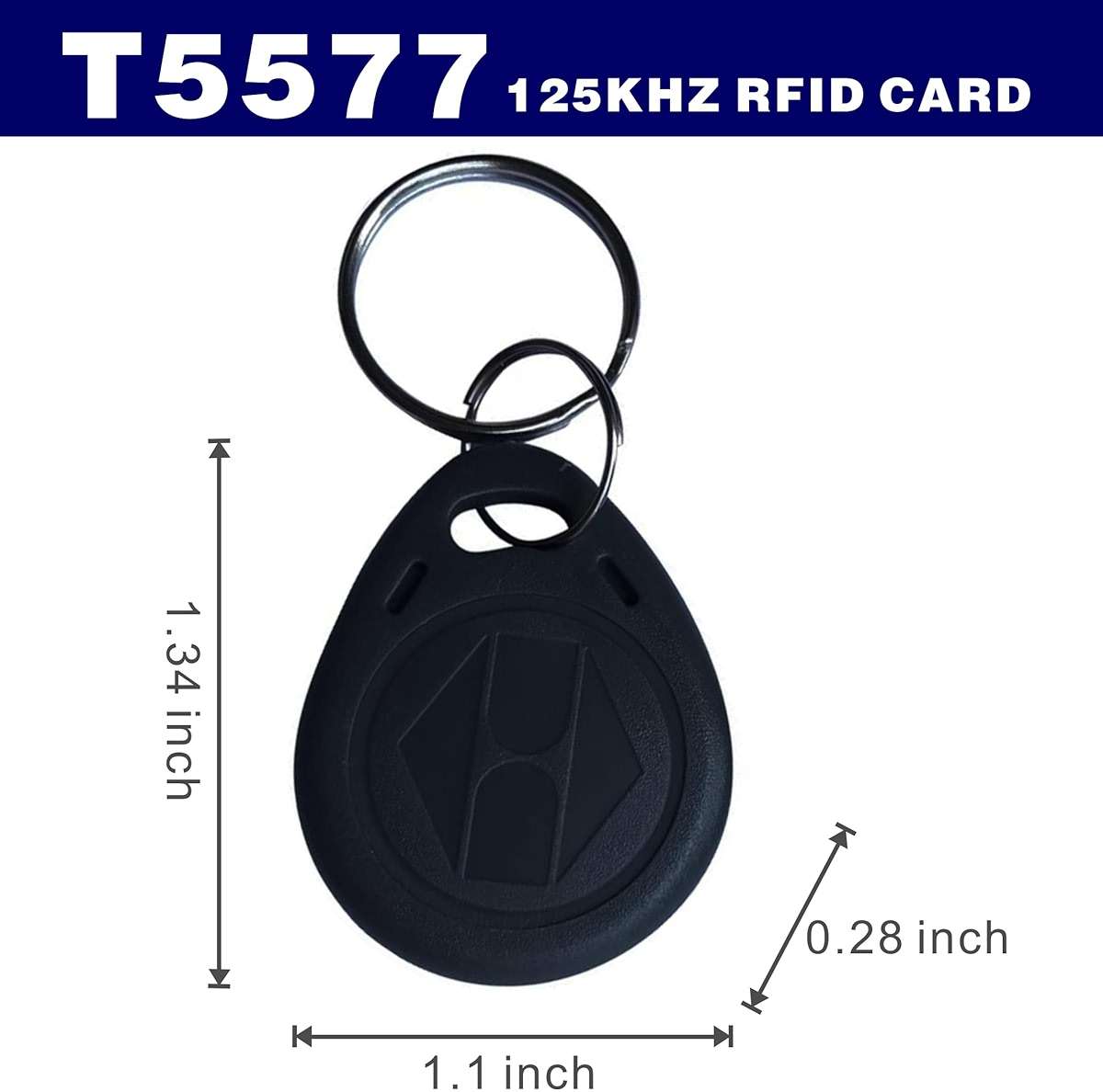 125khz RFID fob Writable RFID Tags T5577 RFID Card 125khz fob(10 Pcs) for RFID Writer,Compatible with 1386 1326 H10301 Format Readers and Access Control Systems - Image 2