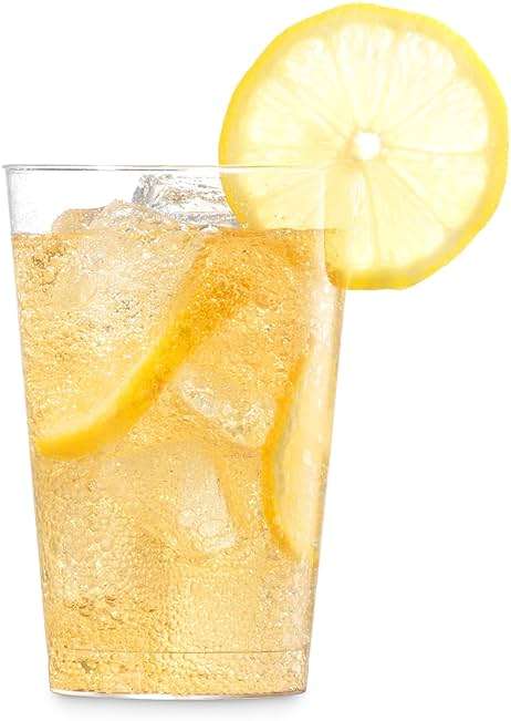 Munfix 100 Clear Plastic Cups 12 Oz Plastic Tumblers Fancy Disposable Wedding Party Cups Elegant Party Cups Recyclable and BPA-Free - Image 3