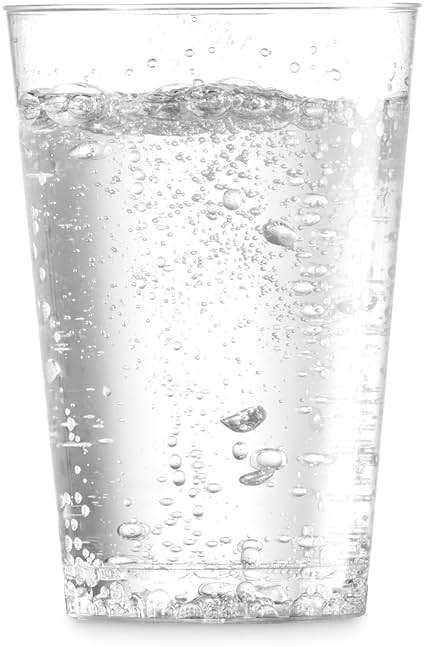 Munfix 100 Clear Plastic Cups 12 Oz Plastic Tumblers Fancy Disposable Wedding Party Cups Elegant Party Cups Recyclable and BPA-Free - Image 4