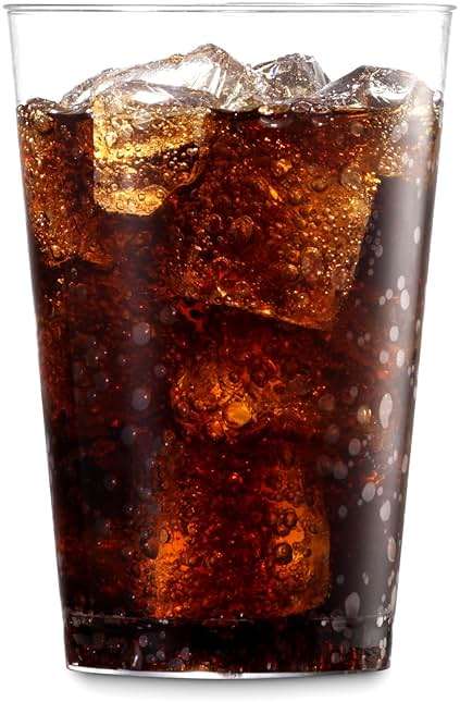 Munfix 100 Clear Plastic Cups 12 Oz Plastic Tumblers Fancy Disposable Wedding Party Cups Elegant Party Cups Recyclable and BPA-Free - Image 9