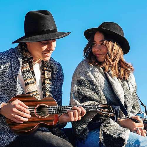 Caramel TEG91 Cutaway Ebony Glossy Tenor Acoustic & Electric Ukulele with Armrest | 26-inch Handmade Professional Ukelele Kit with Accessories - Image 5