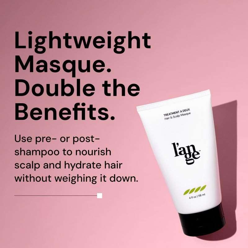 L'ANGE HAIR Treatment A Deux Hair & Scalp Masque - Scalp Treatment & Hydrating Hair Mask for Women - Nourishing Hair Masks with Tea Tree, Neem & Jojoba Oils - Balances Scalp & Increases Shine - Image 2