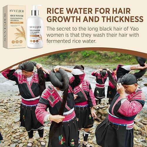 Svvimer Rice Water Hair Growth Shampoo - Thickening Shampoo with Biotin for Hair Loss and Thinning Hair - Image 6