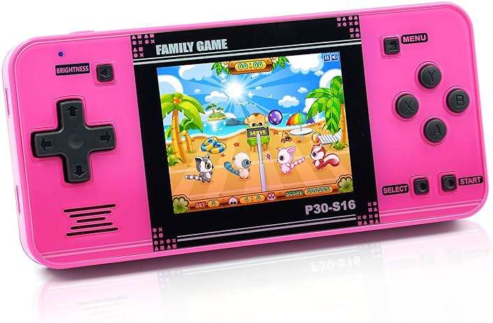 Handheld Game for Kids -Preloaded 220 Retro Video Games, Portable Gaming Player with Rechargeable Battery 3.0" LCD Screen, Mini Arcade Electronic Toy Gifts for Boys Girls (Red) - Image 1