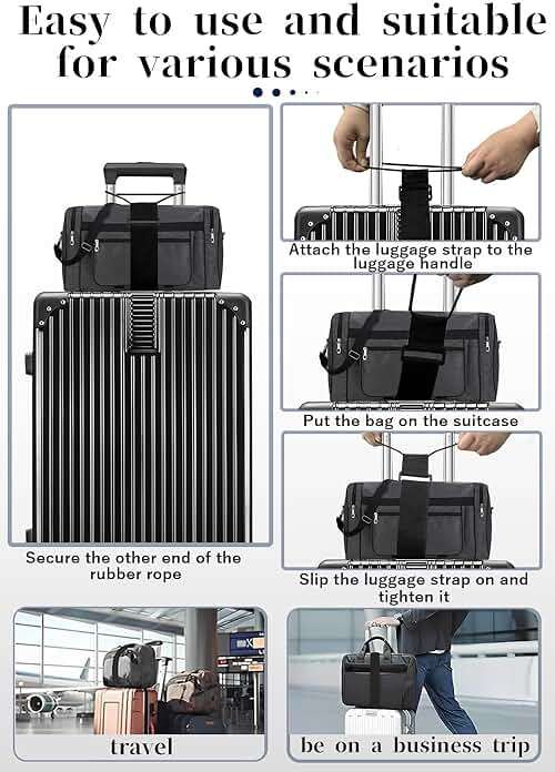 Luggage Straps Bag Bungee Luggage Straps Suitcase Adjustable Belt，Add a Bag Easy to Travel Suitcase Elastic Strap Belt Luggage Accessories(Black) - Image 7