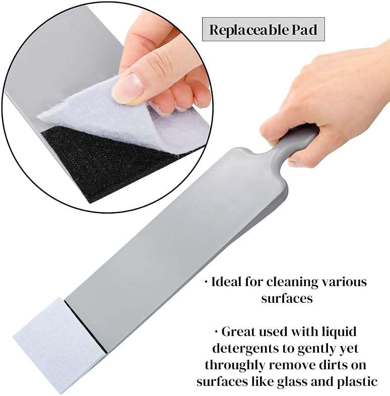 ZAVOOS 3 Pieces Window Tint Tools, Long Handle Auto Bulldozer Squeegee Scrubber Paddle Squeegee Kit, Flat Glass Scraper Cleaning Tool for Car Front Windows Rear Glass - Image 5