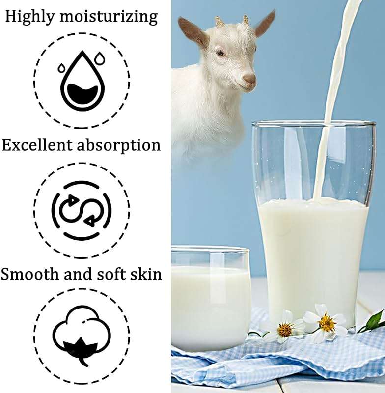 Goat Milk Body Wash,Gentle Silk Soft Foaming Milk Bath,Moisturizing Body Cleanser for All Skin - Image 5
