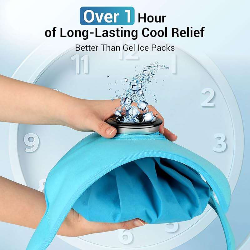 Comfytemp Knee Ice Pack Wrap, Wearable Ice Bags for Injuries Reusable, Knee Replacement Surgery, Meniscus Tear, 1H Long Lasting, Hot & Cold Therapy for Arthritis, ACL, Running Recovery - Image 2