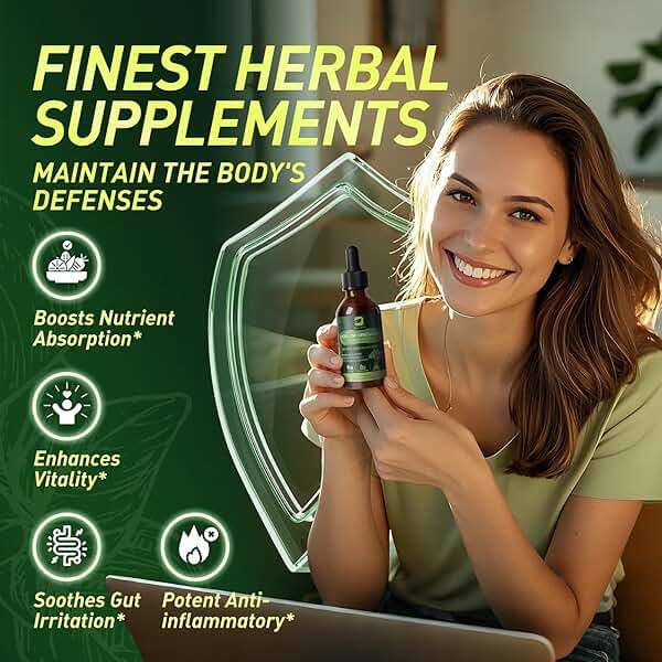 B BEWOTHS Organic Oregano Oil Drops | Oil of Oregano with Black Seed Oil, Vitamin E, 80% Carvacrol Oregano Drops for Immune, Antioxidant, Gut Detox Cleanser Support - Non-GMO, Vegan (240-day Supply) - Image 4