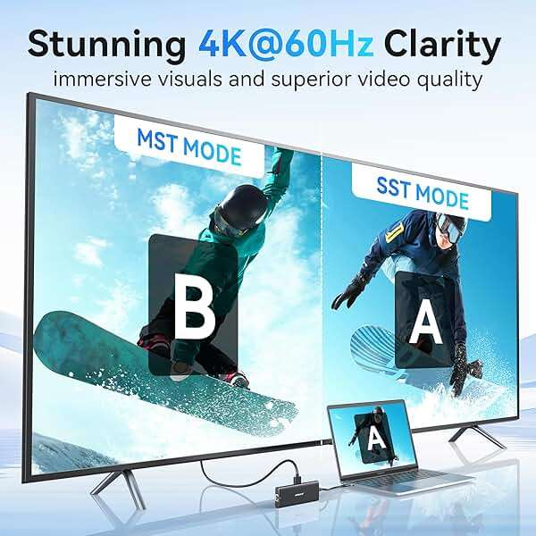 USB C Docking Station Dual Monitor for Dell/HP/Lenovo/Surface Laptop, 15 in 1 Triple Display Multiport Adapter Hub, USBC Dock Dongle with 2 HDMI+VGA+6 USB C/A+Button+100W PD+Ethernet+SD/TF+Audio - Image 3