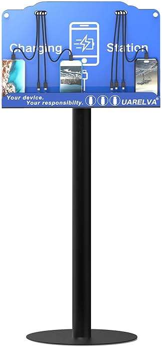 Floor Stand Cell Phone Charging Station for Multiple Device | 8 Charging Ports Charger Station | Compatible with Smartphone Tablets | Applicated for Library, School, Hotel, Shopping Malls, Airport - Image 1