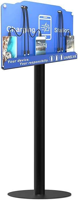 Floor Stand Cell Phone Charging Station for Multiple Device | 8 Charging Ports Charger Station | Compatible with Smartphone Tablets | Applicated for Library, School, Hotel, Shopping Malls, Airport - Image 7