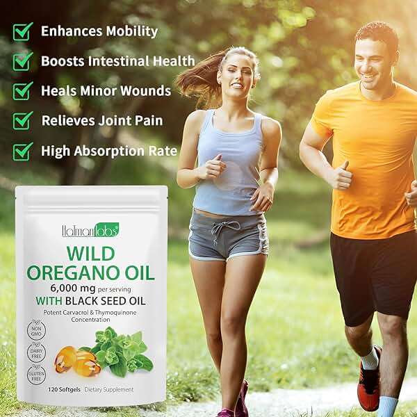 Oil of Oregano Softgels 6000mg Per Serving 240 Count | 2 in 1 Formulated with Black Seed Oil 200mg, Natural Antioxidants 4X Strength Carvacrol & Thymoquinone | Plant Based, Non-GMO & Immune Support - Image 4