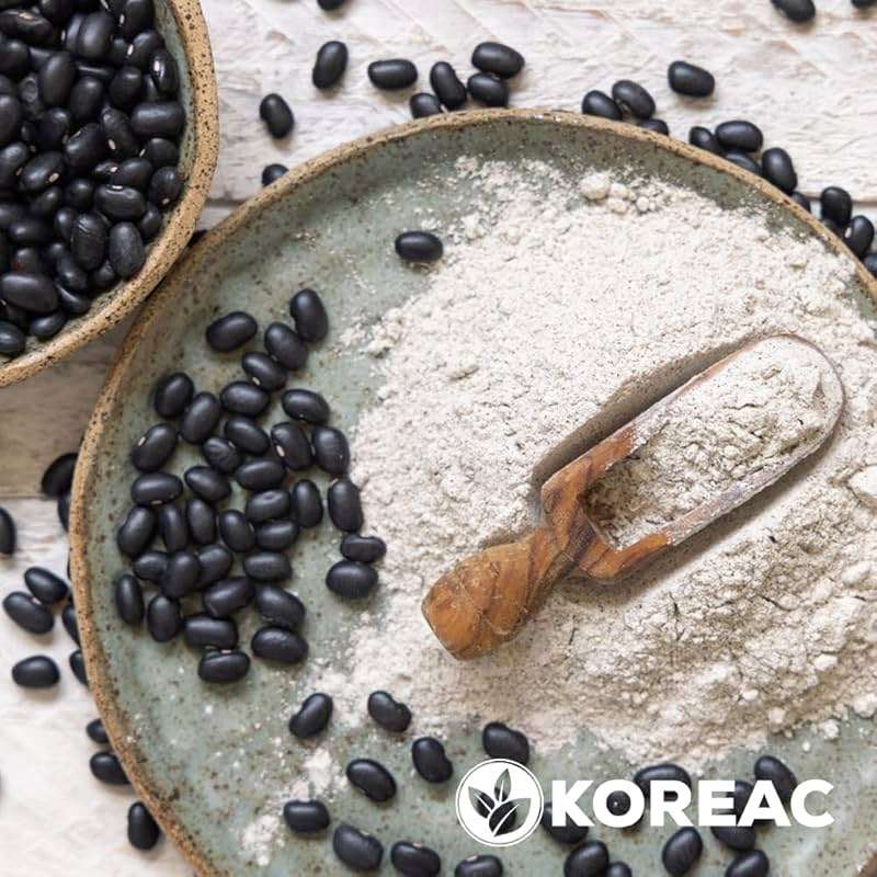 KOREAC_ Korean Roasted Black Soy Bean Powder 300g(10.6 oz), 100% Natural, Nourishing Black Food, Rich & Savory, 검은콩가루 (300g(10.6 oz)_1Pack) - Image 4