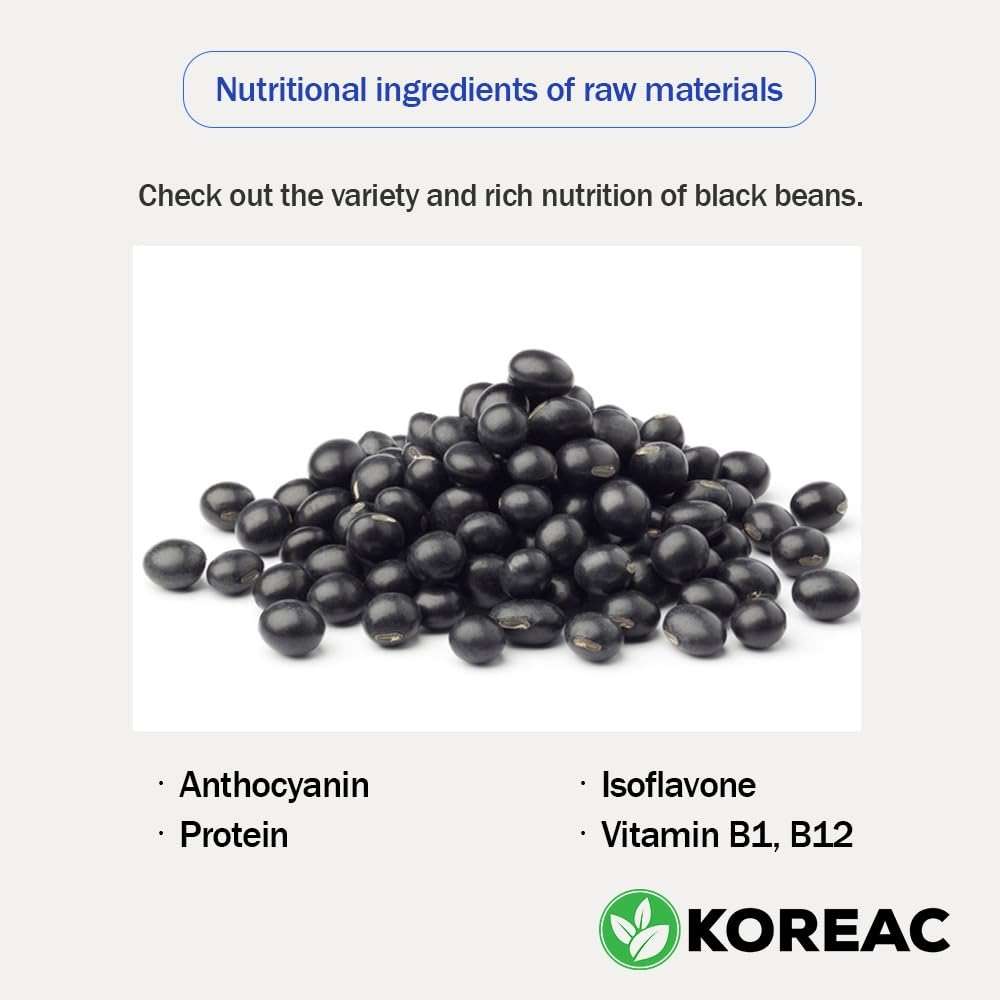KOREAC_ Korean Roasted Black Soy Bean Powder 300g(10.6 oz), 100% Natural, Nourishing Black Food, Rich & Savory, 검은콩가루 (300g(10.6 oz)_1Pack) - Image 5