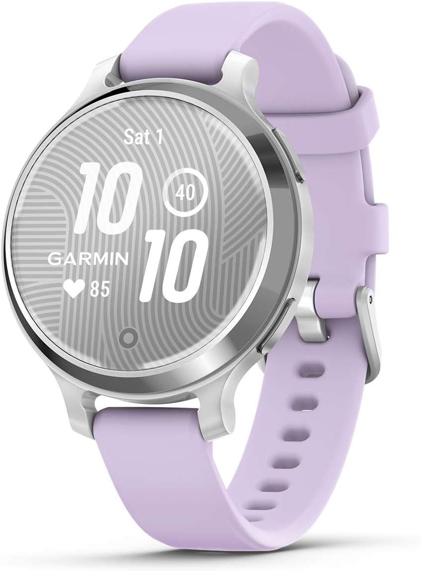 PlayBetter Garmin Lily 2 Active (Silver/Purple Jasmine) Women's Fitness Smartwatch Bundle - Bright Touchscreen Display, Built-in GPS, All-Day Health Monitoring, 9 Days Battery Portable Charger - Image 2