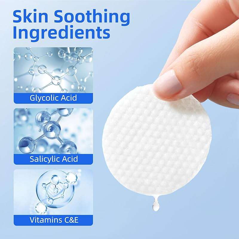 Glycolic Acid Pads, 10% Ultra Pure Glycolic Acid & 2% Salicylic Acid, Exfoliating Peel Pads for Face, Effective Chemical Peel, Keeps Skin Smooth and Prevents Wrinkles and Lines - 60 Pads - Image 3