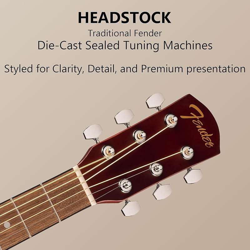 Fender Redondo CE Dreadnought Acoustic-Electric Guitar - Natural Bundle with Gig Bag, Strap, Strings, Picks, and Austin Bazaar Instructional DVD - Image 8