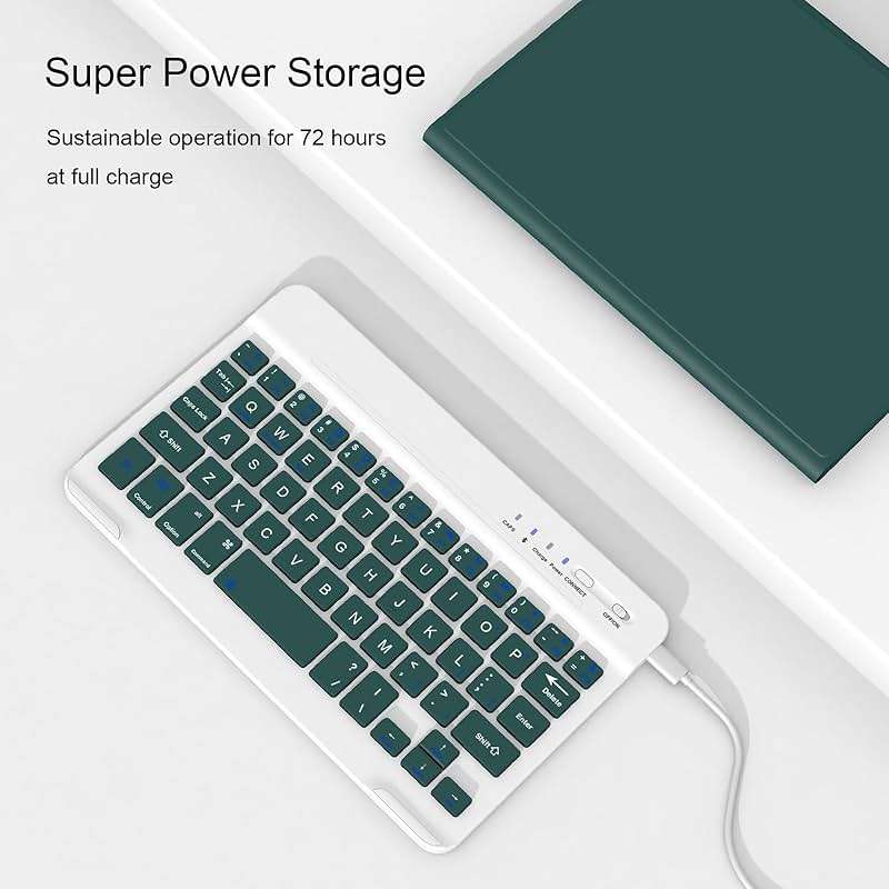 Divufus Keyboard Case for iPad mini 7th Generation (A17 Pro) 2024 / 6th Gen 2021 8.3 Inch [Magnetic Detachable Wireless Keyboard][Support 3 System] Flip Stand Case with Pencil Holder, Dark Green - Image 5