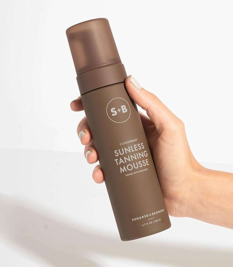 SUGARED + BRONZED Sunless Tanning Mousse, Self Tanner for Body, FlexExpress Formula, Self Tanning Foam for a Natural Glow, Lightweight, Quick Dry Self Tan, Suitable for All Skin Types, Vegan, 6 Fl Oz - Image 3
