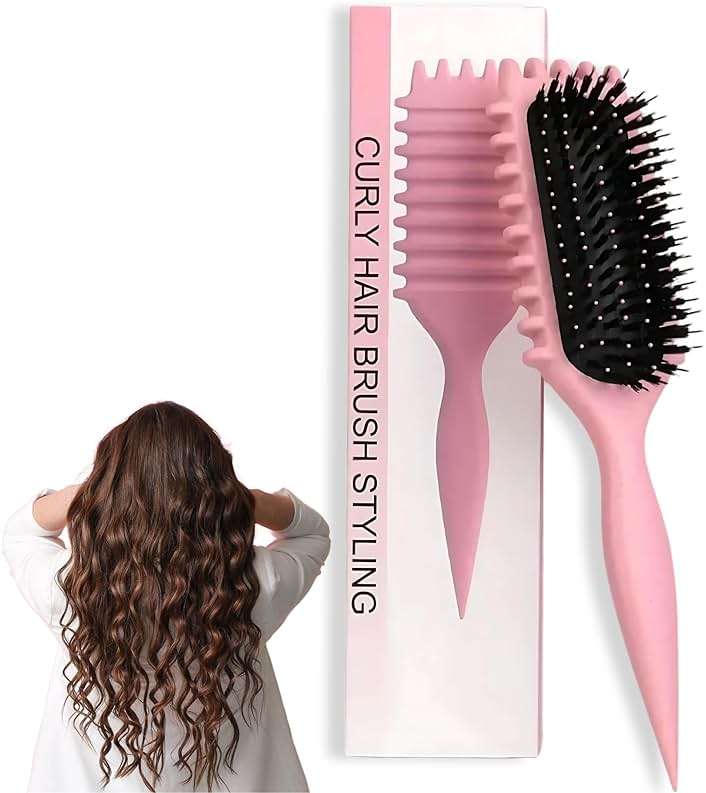 Curling Brush for Curly Hair – Detangling & Defining Brush for Coily, Anti-Frizz Styling Tool for Volume, – Ideal for Natural Hair Women & Kids - Image 1