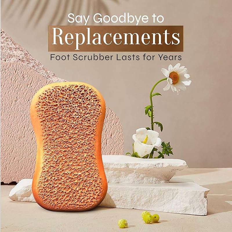 Facón Pumice Stone for Feet Callus Remover - Terra-Cotta Foot Scrubber with 2 Sides, 100% Pure Natural Foot Pumice Stone, Pedicure Pumice Stone Scrubber, Foot Exfoliator, Removes Calluses & Dead Skin - Image 2