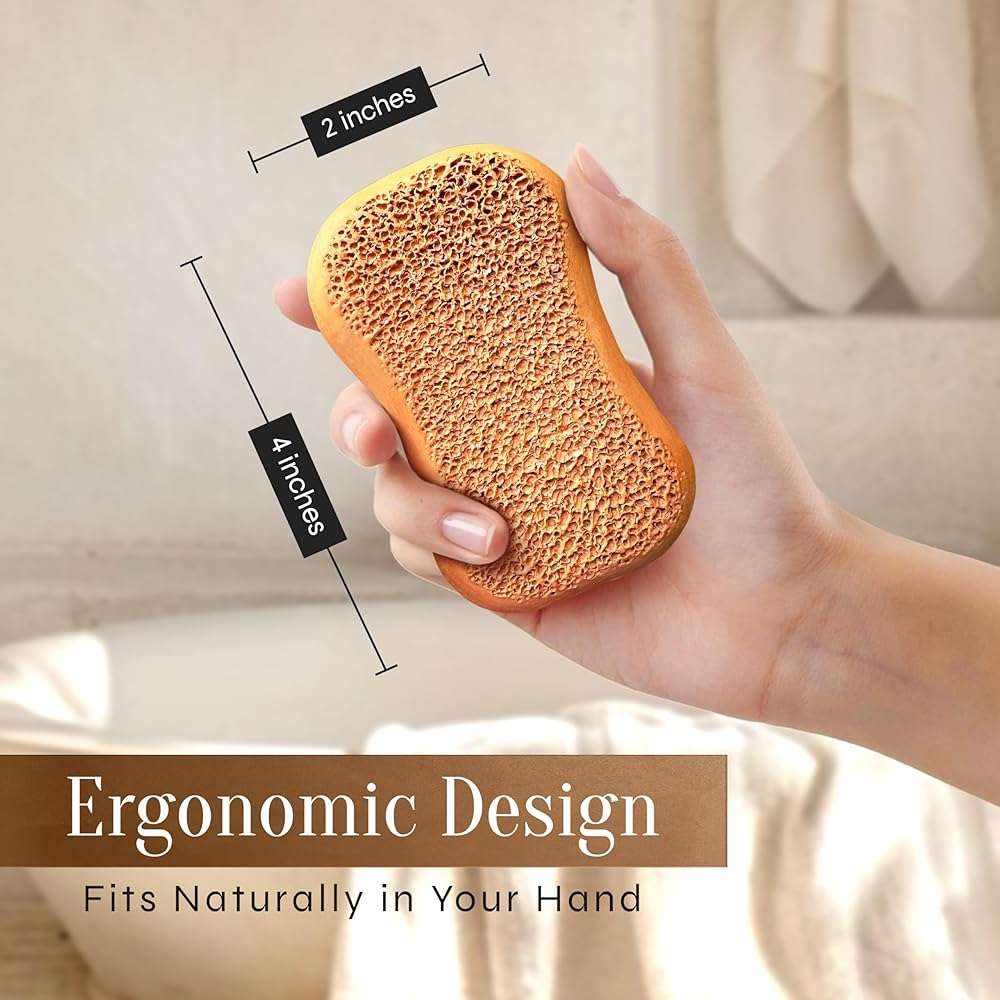 Facón Pumice Stone for Feet Callus Remover - Terra-Cotta Foot Scrubber with 2 Sides, 100% Pure Natural Foot Pumice Stone, Pedicure Pumice Stone Scrubber, Foot Exfoliator, Removes Calluses & Dead Skin - Image 4