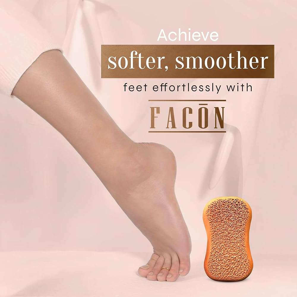 Facón Pumice Stone for Feet Callus Remover - Terra-Cotta Foot Scrubber with 2 Sides, 100% Pure Natural Foot Pumice Stone, Pedicure Pumice Stone Scrubber, Foot Exfoliator, Removes Calluses & Dead Skin - Image 9