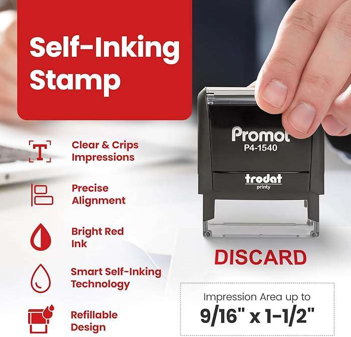 Promot Discard - Self Inking Rubber Stamp - Ink Stamps - Image 2