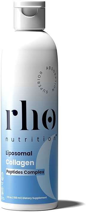 Rho Nutrition Liposomal Collagen Peptides - High-Absorption Liquid Collagen Supplement - Supports Skin Elasticity, Joint Health, and Overall Vitality for Healthy Aging, 5 fl oz - Image 1