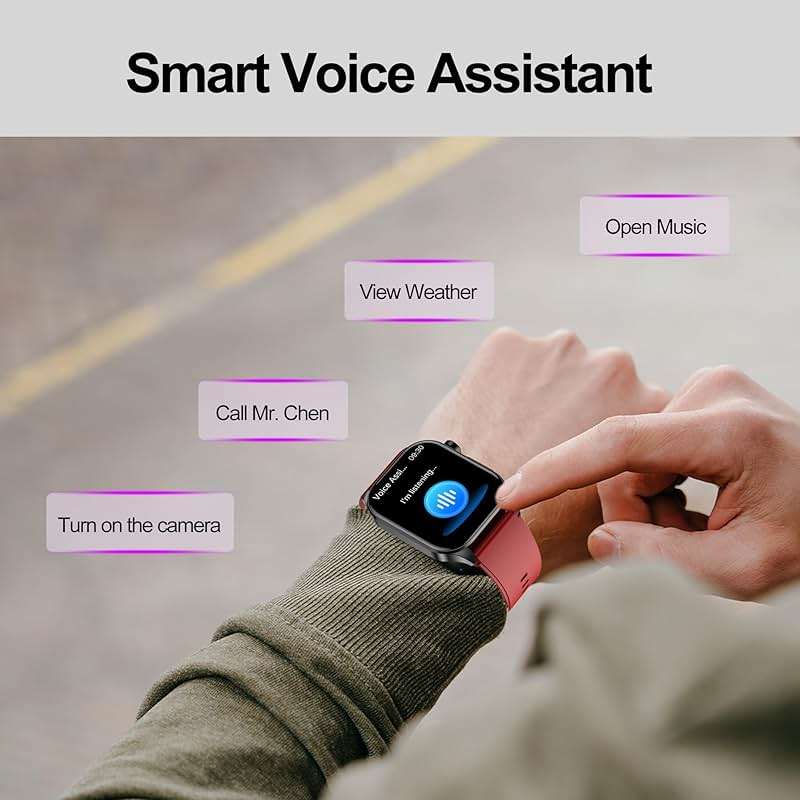 Smart Watch for Men Women, 2.04" AMOLED Color Screen, 24/7 Heart Rate, Blood Oxygen, Blood Pressure, Sleep and Stress Health Monitor, Blood and Body Composition Insights, 150 Sports Modes (Black) - Image 7