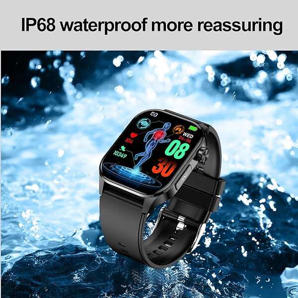 Smart Watch for Men Women, 2.04" AMOLED Color Screen, 24/7 Heart Rate, Blood Oxygen, Blood Pressure, Sleep and Stress Health Monitor, Blood and Body Composition Insights, 150 Sports Modes (Black) - Image 8